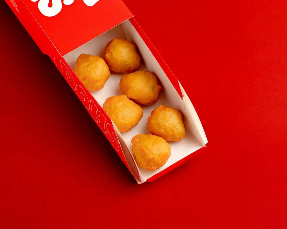 Dough Dohs Jalapeno Cheese Bites in a branded red box