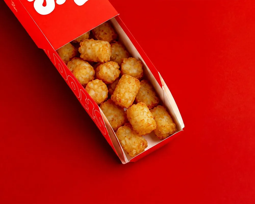 Dough Dohs Plain Tots in a branded red box